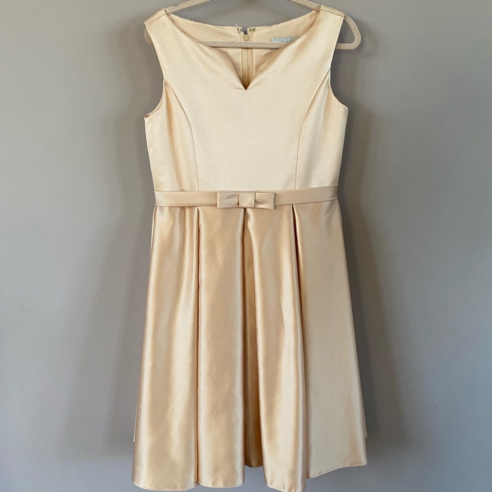 Christina Wu pale pink satin party dress aged 10